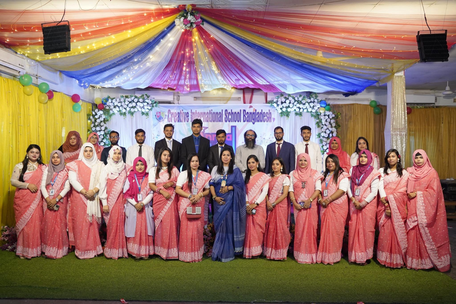 Teachers and staff of Creative International School Bangladesh at the annual programme